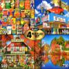 4 Puzzle Set - Retro Cans 1000 Piece, Autumn in Harrisville 750 Piece, Rt. 66 Restaurant and General Store 500 Piece Puzzles view 2