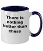 11 Oz White Ceramic Two Tone Chess Mug, Gifts For Chess Lovers and Players view 2