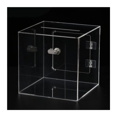 LXBAMKEA Clear Piggy Bank, Kids' Money Banks with Key, Acrylic Saving Money Jar for Storage Cash Coins Bills, Money Box for Boys Girls Adult, Home Decoration, Reuse (Color : Clear, Size : 20x20x20CM