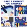 Bouncing Bobo Toddler Busy Board for 1 Year Old + Busy Book for Toddlers 1-3 with 25+ Educational Activities, Airplane Travel Essentials for Kids (Blue) view 2