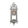 1:12 Dollhouse Wall Clock Dollhouse Decoration Accessories Miniature Scene Model Mini Pendulum for Living Room Study Bedroom Decoration, Argent view 1