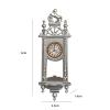 1:12 Dollhouse Wall Clock Dollhouse Decoration Accessories Miniature Scene Model Mini Pendulum for Living Room Study Bedroom Decoration, Argent view 3
