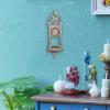 1:12 Dollhouse Wall Clock Dollhouse Decoration Accessories Miniature Scene Model Mini Pendulum for Living Room Study Bedroom Decoration, Argent view 4