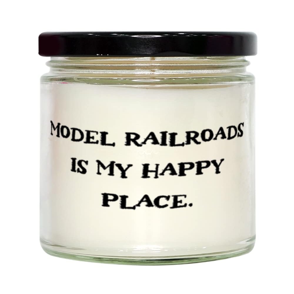 Gag Model Railroads Gifts, Model Railroads is My Happy Place, Holiday Candle for Model Railroads, , Model Trains, Train Sets, Toy Trains, Kids Train Set, Electric Train Set