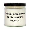 Gag Model Railroads Gifts, Model Railroads is My Happy Place, Holiday Candle for Model Railroads, , Model Trains, Train Sets, Toy Trains, Kids Train Set, Electric Train Set view 1