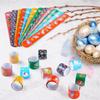 FUSHENMU 48pcs Easter Slap Bracelets Easter Egg Bunny Snap Bracelet Party Favor Toys for Kids Easter Basket Stuffers Egg Filler Classroom view 4