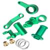 hopsupRC Aluminum Steering Bellcranks Servo Saver Upgrades Part for 1/10 Slash/Rustler/Stampede/Hoss 4x4 VXL 4wd,Drag Link Set w/Bearings Hops Up,Replace #6845X,Green view 1