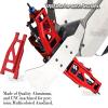 hopsupRC Upgrades Part for 1/10 Rustler BL-2S #67164-4,Aluminum Suspension Arm,Caster Block,Steering Blocks,Rear Stub Axle Carriers,Steering Bellcranks,Shock Tower Hop Ups,Red view 3