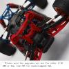 hopsupRC Upgrades Part for 1/10 Rustler BL-2S #67164-4,Aluminum Suspension Arm,Caster Block,Steering Blocks,Rear Stub Axle Carriers,Steering Bellcranks,Shock Tower Hop Ups,Red view 4