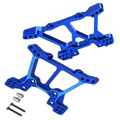 hopsupRC Alloy Shock Tower Upgrades for 1/10 Slash 4x4 VXL/Stampede 4x4 VXL,Front Rear Shock Mounts Hops Up,Replaces 6838 6839,Navy Blue