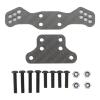 Alomejor Shock Tower Front Light Bar Bracket Mount Kit, Carbon Fiber Front Shock Tower for 1/10 for for RC Car view 1