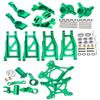 hopsupRC Upgrades Part for 1/10 Rustler BL-2S#67164-4,Aluminum Suspension Arm,Caster Block,Steering Blocks,Rear Stub Axle Carriers,Steering Bellcranks,Shock Tower Hop Ups,Green view 1