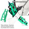 hopsupRC Upgrades Part for 1/10 Rustler BL-2S#67164-4,Aluminum Suspension Arm,Caster Block,Steering Blocks,Rear Stub Axle Carriers,Steering Bellcranks,Shock Tower Hop Ups,Green view 3