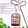 1:12 Dollhouse Miniature Furniture Metal Bird Cage, 2Pcs Dollhouse Iron Birdcage Rusty Simulation Metal Bird Cage for Dollhouse Accessories view 4