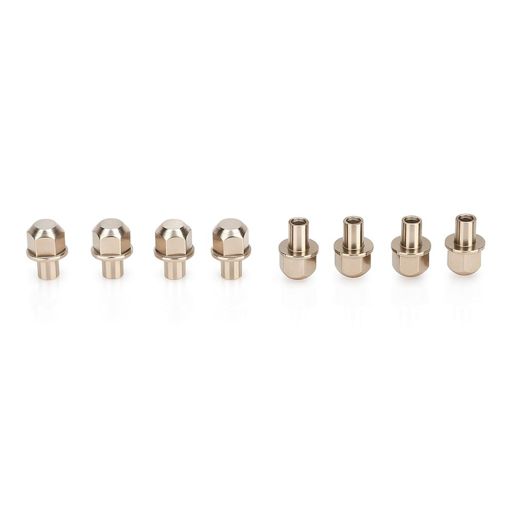 VBESTLIFE RC Hex Wheel Hub Nuts, 8Pcs Stainless Steel Extension Nuts for Axial SCX10 D90 GEN8 RC Crawler Truck Upgrades and Replacements