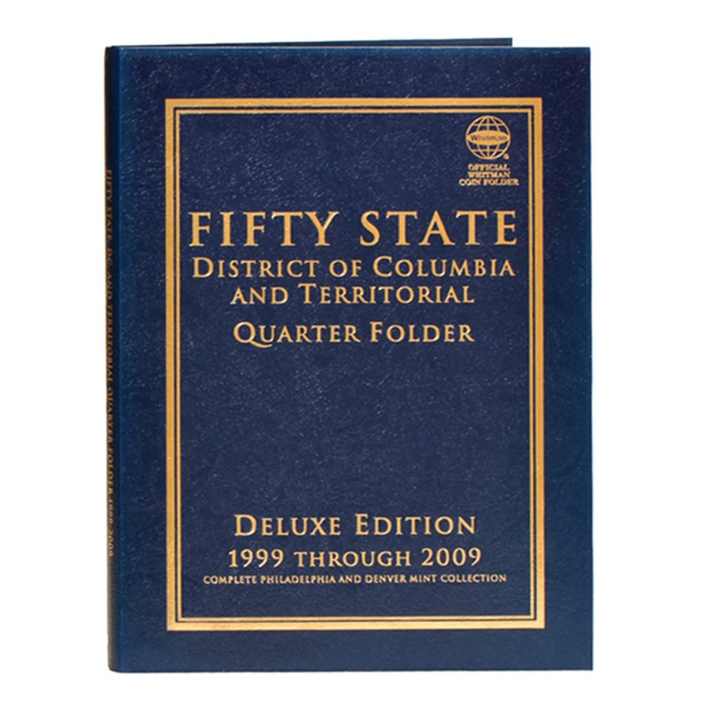 Whitman US Washington Statehood Quarter Coin Deluxe Edition Folder Full Series P & D Including DC & Territories 1999 2009#80783