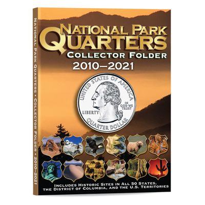 Whitman US Washington National Parks Quarter Coin Color-Folder Full Series Type Set 2010-2021#8833