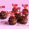 24Pcs Valentine's Day Love Cupcake Toppers Glitter Pink Bow Sweet Love Cupcake Picks Valentine's Day Theme Wedding Engagement Bridal Shower Birthday Party Cake Decorations Supplies Red view 4