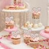 24Pcs Valentines Day Heart Cupcake Toppers Rose Gold Valentines Day Cupcake Picks Decorations for Valentine's Day Theme Wedding Engagement Bridal Shower Birthday Party Cake Decorations Supplies view 4