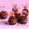 24Pcs Love Cupcake Toppers Glitter with Pink Bow Valentine's Day Cupcake Picks for Valentine's Day Theme Wedding Engagement Bridal Shower Birthday Party Supplies Rose Gold view 4
