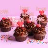 24Pcs Valentine's Day Love Cupcake Toppers Glitter Pink Bow Sweet Love Cupcake Picks Valentine's Day Theme Wedding Engagement Bridal Shower Birthday Party Cake Decorations Supplies Pink view 4