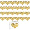 24Pcs Love Heart Cupcake Toppers Sequin Heart Gold Valentines Day Cupcake Picks Decorations for Valentine's Day Theme Wedding Engagement Bridal Shower Birthday Party Cake Decorations Supplies view 2