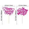 24Pcs Happy Valentine's Day Cupcake Toppers with Heart Rose Red Glitter Sweet Love Theme Cupcake Picks Valentine's Day Cake Decorations for Valentine's Day Theme Birthday Party Supplies view 2