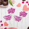 24Pcs Happy Valentine's Day Cupcake Toppers with Heart Rose Red Glitter Sweet Love Theme Cupcake Picks Valentine's Day Cake Decorations for Valentine's Day Theme Birthday Party Supplies view 3
