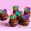 24Pcs Love Heart Cupcake Toppers Sequin Heart Multi Valentines Day Cupcake Picks Decorations for Valentine's Day Theme Wedding Engagement Bridal Shower Birthday Party Cake Decorations Supplies view 3