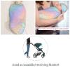 Muishi Holographic Leopard Newborn Swaddle Blankets Hat Sets Soft Baby Receiving Blanket Swaddle Sack for Baby Shower Infant Boy Girl Gift view 4