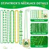 48PCS St Patricks Day Necklace Accessories, 7 Kinds of St. Patricks Beads, Metallic Irish Shamrock Beer Mug Coins Pendants Beads Necklace, St Patricks Necklaces Bulk for Parade Party Supplies Favors view 3