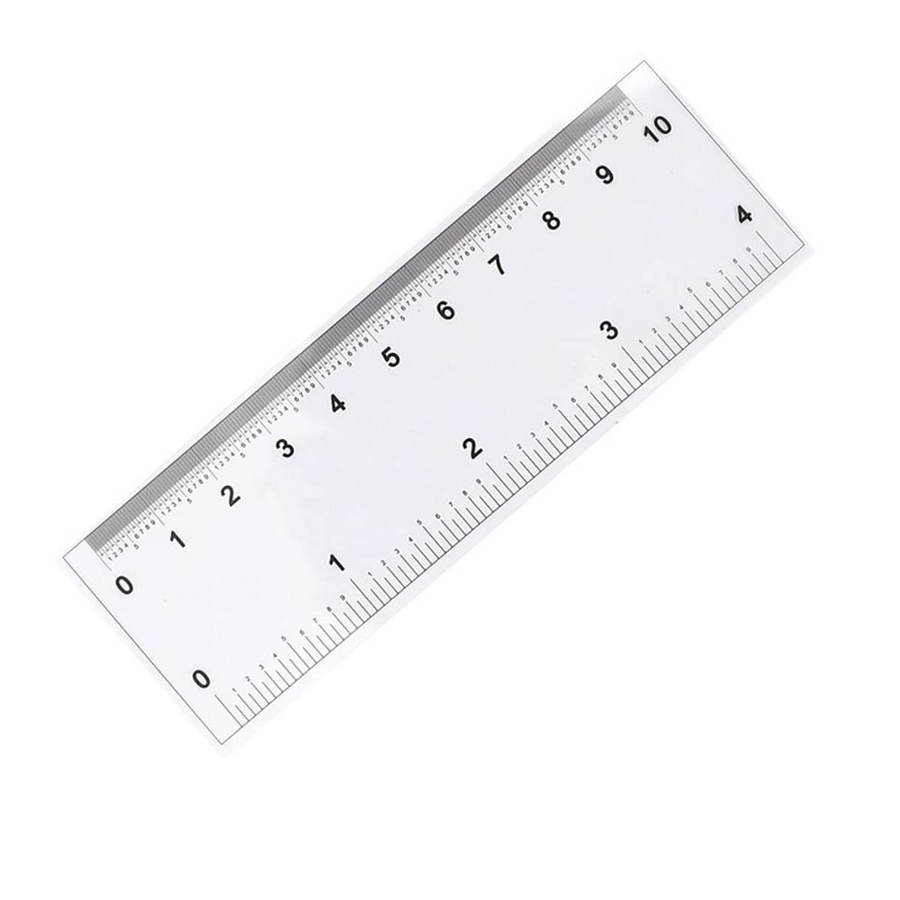 JUIYU Microscope Accessories Kit 10/30/60/100/150cm Transparent Soft Ruler 30CM(R Angle) Straightedge Scale 0.1mm/0.5mm Measuring Calibration Card Microscope Slides (Color : 60CM (Scale 0.5mm))