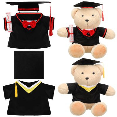 2 Sets Graduation Bear Clothes Graduation Cap and Gown Outfit Fits Most 14-18 Inch Bears Stuffed Animal Clothes Stuffed Animal Clothing Bear Costume for Make Your Own Stuffed Animals Graduation Gifts