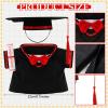 2 Sets Graduation Bear Clothes Graduation Cap and Gown Outfit Fits Most 14-18 Inch Bears Stuffed Animal Clothes Stuffed Animal Clothing Bear Costume for Make Your Own Stuffed Animals Graduation Gifts view 2