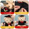 2 Sets Graduation Bear Clothes Graduation Cap and Gown Outfit Fits Most 14-18 Inch Bears Stuffed Animal Clothes Stuffed Animal Clothing Bear Costume for Make Your Own Stuffed Animals Graduation Gifts view 3