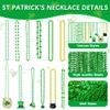 EOBOH 144PCS St Patricks Day Necklace Beads, 11 Kinds of St Patricks Beads, Metallic Irish Shamrock Beer Mug Coins Pendants Accessories, St Patricks Necklaces Bulk for Parade Party Supplies Favors view 3