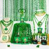EOBOH 144PCS St Patricks Day Necklace Beads, 11 Kinds of St Patricks Beads, Metallic Irish Shamrock Beer Mug Coins Pendants Accessories, St Patricks Necklaces Bulk for Parade Party Supplies Favors view 4
