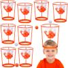 Libima 12 Pcs Head Hoop Basketball Party Game Set Portable Adjustable Basket Net Headband with Balls for Birthday Carnival Office Indoor Outdoor Activity(Orange) view 1