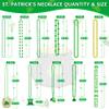 EOBOH 120PCS St Patricks Day Beads Necklace, Green 10 Kinds of St Patricks Beads, Metallic Irish Shamrock Beer Mug Coins Pendants, Adult St Patricks Necklaces Bulk for Parade Party Supplies Favors view 2