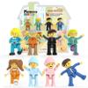 PicassoTiles 8 Piece Magnetic Action Figures Family Character Set Compatible with Magnet Tile Building Blocks STEM Educational Toy for Kids Pretend Play Construction Expansion Pack Creative Play PTA11 view 1