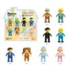 PicassoTiles 8 Piece Magnetic Action Figures Family Character Set Compatible with Magnet Tile Building Blocks STEM Educational Toy for Kids Pretend Play Construction Expansion Pack Creative Play PTA11 view 3