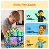 PicassoTiles 8 Piece Magnetic Action Figures Family Character Set Compatible with Magnet Tile Building Blocks STEM Educational Toy for Kids Pretend Play Construction Expansion Pack Creative Play PTA11 view 4