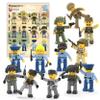 Picasso Toys Magnetic Action Figures Character Law Enforcement for Construction Building Block Tiles Toy Set Magnet Expansion Variety Pack Educational STEM Learning Kit Pretend Playset PTA12 view 1