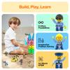 Picasso Toys Magnetic Action Figures Character Law Enforcement for Construction Building Block Tiles Toy Set Magnet Expansion Variety Pack Educational STEM Learning Kit Pretend Playset PTA12 view 4