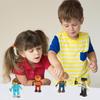 Picasso Toys Magnetic Character Action Figures 4 Piece Astronaut for Building Block Tile Toddler Toy Set Magnet Expansion Pack Age 3 and up Educational STEM Learning Pretend Playset Construction PTA17 view 2