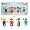 PicassoTiles Magnetic Tiles Action Figures 4 Piece City Characters for Magnet Tile Building Blocks Accessory Add On Pack Construction Block Set Toddler Toy Educational Learning Kit Age 3 and up PTA18 view 3