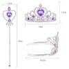 Vicloon Princess Dress Up Accessories, 2PCS Princess Crown and Wands for Little Girls, Jewelry Toy Gifts for Toddler Girls Christmas Party Cosplay Set for 3+ Years Old view 2
