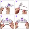 Vicloon Princess Dress Up Accessories, 2PCS Princess Crown and Wands for Little Girls, Jewelry Toy Gifts for Toddler Girls Christmas Party Cosplay Set for 3+ Years Old view 3