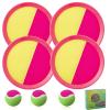 Bufeeaye Kids Outdoor Games - Beach Games, Outside Toys Ages 4-8, Toss and Catch Ball Set, with 4 Paddles 3 Balls, and 1 Storage Bag, Beach Toys for Kids Easter Gifts - 4 Pink view 1