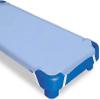 Preschool Cot Sheets Toddler Daycare/Pre-School Cot Sheet Corner Elastic Loops Cot Bed Fitted Sheet/Children's Naptime Cot Sheet- Light Blue Solid- 23" W X 47" L - Pack of 14 view 3